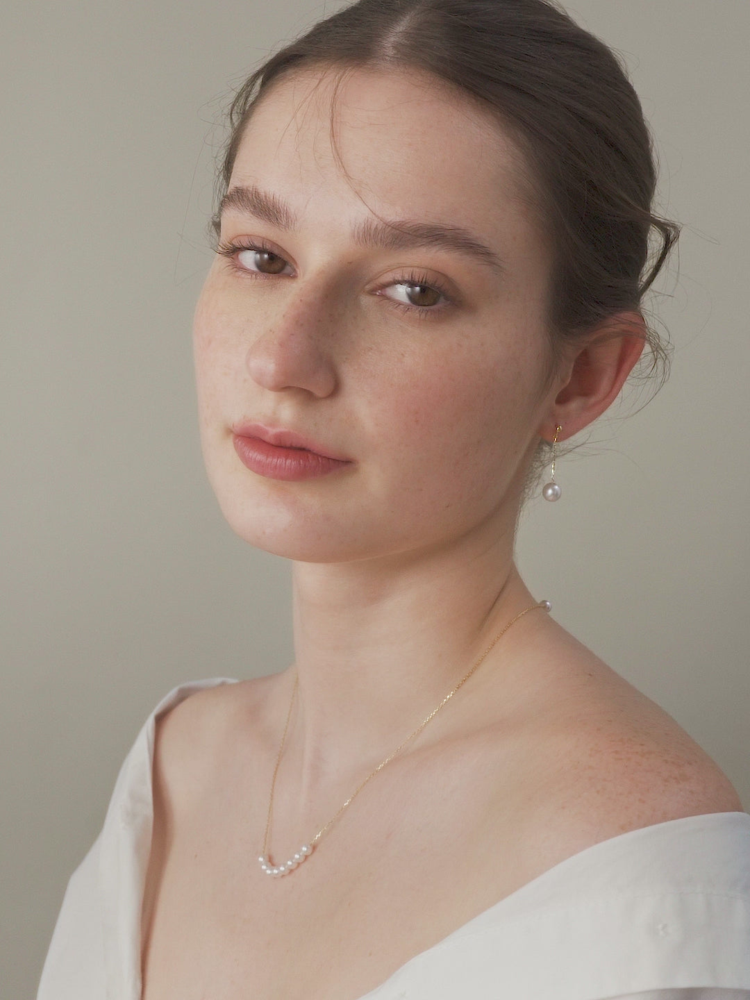 Akoya Pearl 18K Gold Fashion Smile Necklace